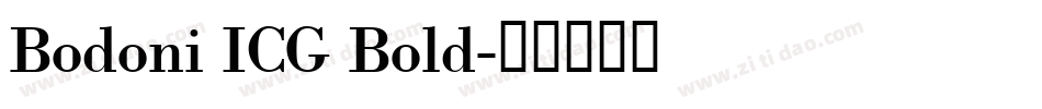 Bodoni ICG Bold字体转换